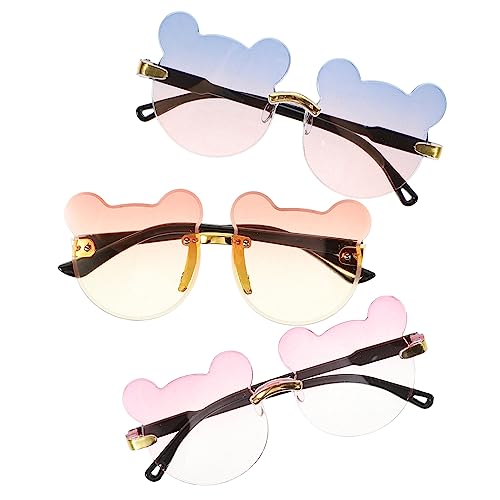 3Pcs Creative Sunglasses Set Cute with Gradient Colors for Beach Parties Outdoor Activities and Holiday Favors Lightweight and Safe