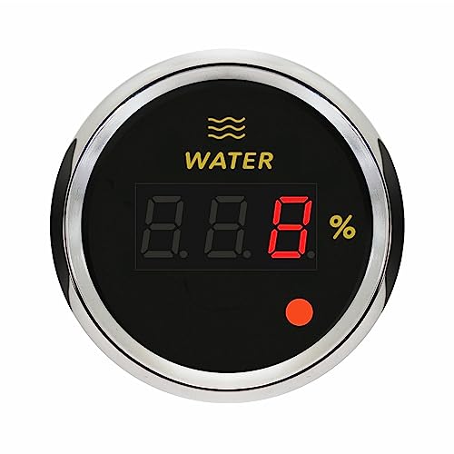 Jauge de niveau d'eau 12V 24V étanche avec alarme pour tableau de bord marine