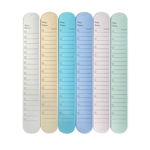 多目的メモパッド スラップブレスレット 定規リマインダーブレスレット メモ メモ 最優先 プラン 学生のメモを取る