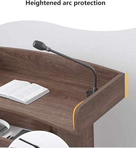 Atril de bodas y discursos en color blanco con base estable y balda interior 6