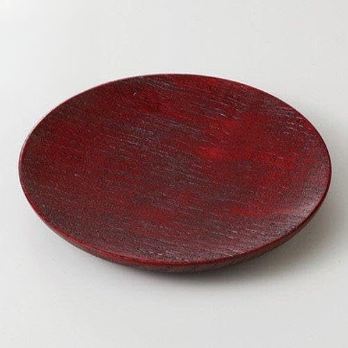 セトモノホンポ(Setomonohonpo) Set of 3 Vermilion Black Thick Dishes (5.5 inches (14 cm), 5.6 oz (160 g), Serving Plate, Japanese Tableware, Restaurants, Commercial Use