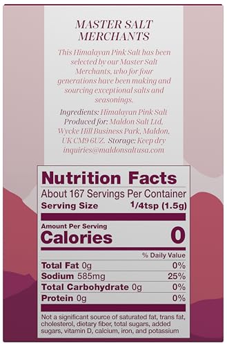 Image of Maldon - Himalayan Pink Salt, 8.8 oz - Selected by Our Seasoned Experts - Pink Coarse Rock Salt from the Foothills of the Himalayas - Perfect for a Wide Range of Dishes - Fantastic Flavor