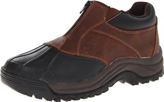 Propet Men's Blizzard Ankle Zip Boot,Brown/Black,12 D US