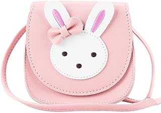 Auranso Little Girls Shoulder Bag, Cute Mini Bunny Crossbody Bag with Adjustable Strap, Lovely Little Handbag for Toddler/Kids Girls