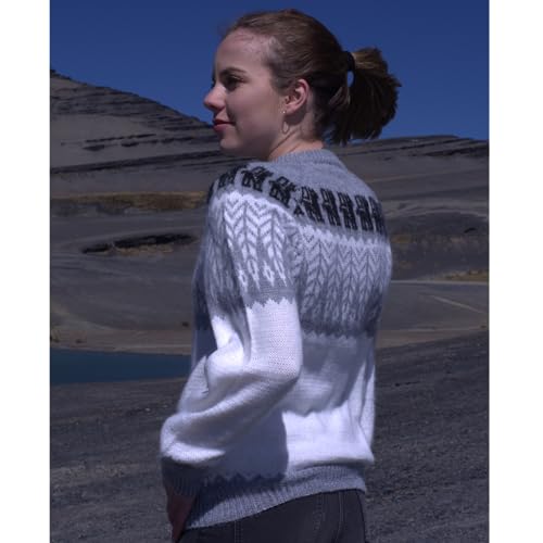 Gamboa Alpaca Wool Sweaters For Women Lightweight Longs Top White Summer Sweater #TOP4