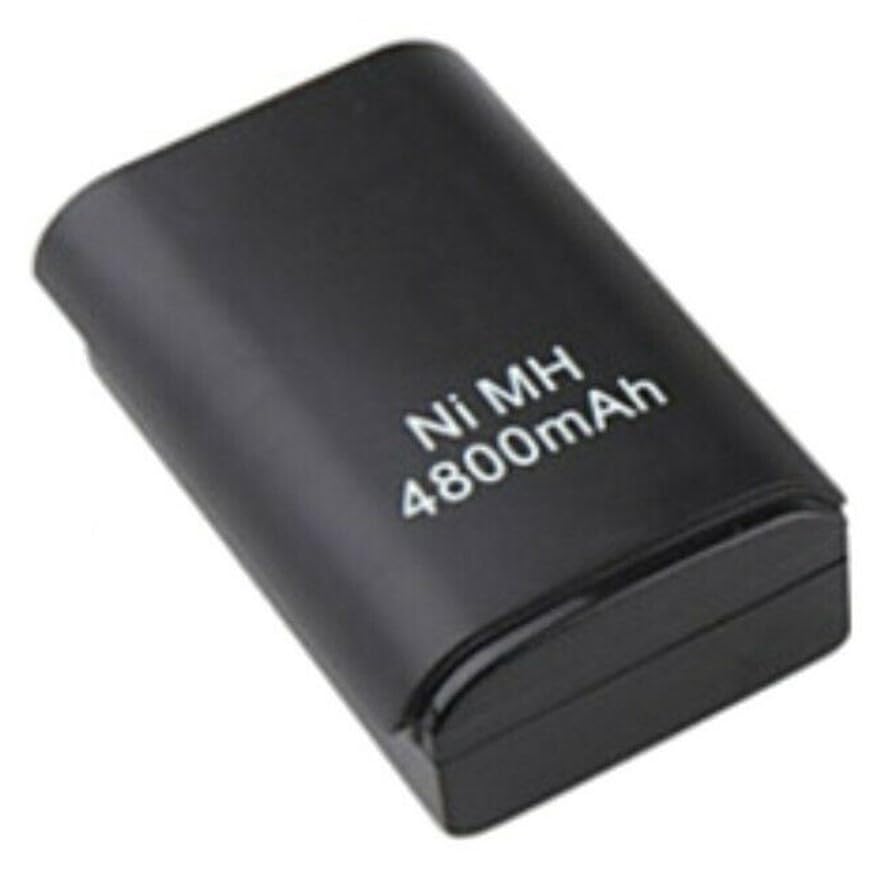 BATERIA PARA MANDO MICROSOFT XBOX 360, 4800 mAh 3.7V, CONTROLADOR, COLOR NEGRO
