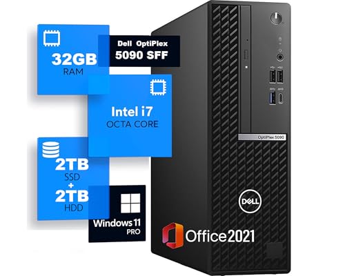 �y�����ςݕi�zDell OptiPlex 5090 SFF �f�X�N�g�b�vPC Core i7-11700 ������32GB SSD2TB+HDD2TB MS Office 2021 DVD�h���C�u Wi-Fi USB�A�_�v�^�[�t DisplayPort×2 