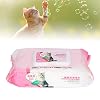 Pet Grooming Doekjes, Ontgeurende Hondendoekjes Grooming Pet Grooming Doekjes met dubbele bescherming voor reiniging(Cat…