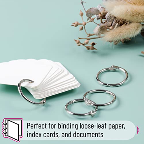 Mr. Pen- Loose Leaf Binder Ring, 40 Pack, Binder Rings 1 Inch, Binder Rings, Book Rings, Metal Rings For Index Cards, Rings For Flash Cards, Index Card Rings, Paper Rings, Small Binder Ring, Book Ring #TOP4