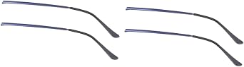 2 Pairs Temple Ear for Glasses Universal Replacement Arms Metal Eyeglass Legs Easy to Install Blue