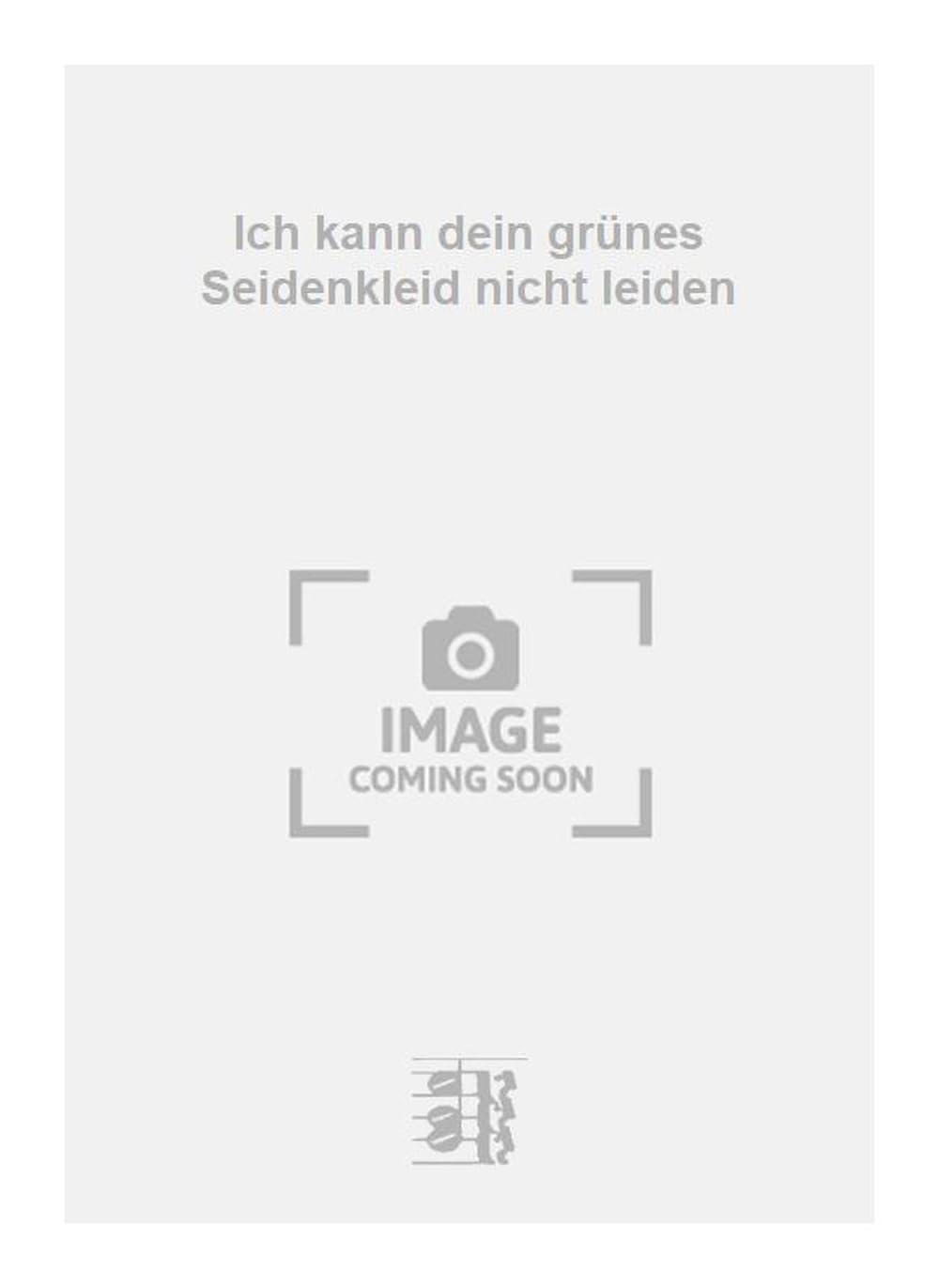 Ich kann dein grünes Seidenkleid nicht leiden. Vocal And Piano.