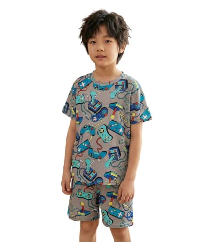 Image of Boys Halfsleeves Cotton Solid /Printed T-Shirt & Shorts Summer Co-ord Set /Clothing Set /Casual wear