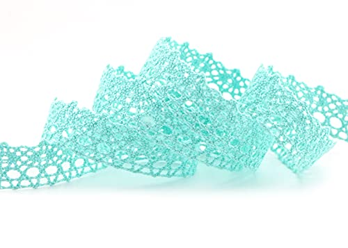 Deko Angels Cotton, Lace Mint 10 m x 15 mm Ribbon - Vintage Gift Ribbon for Decorative Purposes Wedding, Sewing, and Crafting - Image 3