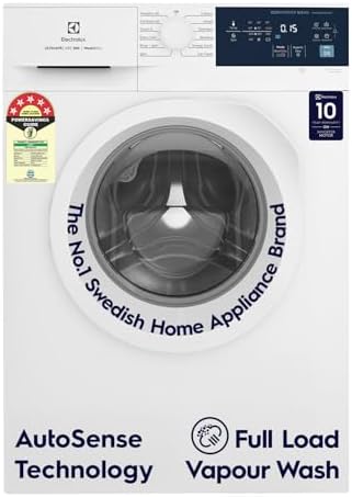 Electrolux 8kg/5kg 5 Star EcoInverter Fully Automatic Front Load Washer Dryer, Scandinavian Design with 40°C Vapour Wash for Sustainable Clothing, Wash To Dry, White, UltimateCare 300, EWW8024D3WB