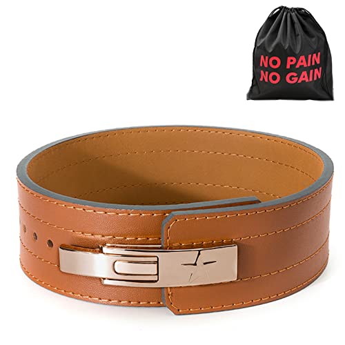 Haltérophilie Fitness Ceinture 10CM / 4INCH Squat Ceinture Homme Fitness Taille Soutien Deadlift Genou Soutien Haltérophilie Soutien Ceinture avec Sac De Rangement (Color : H, S : 53-85CM) Cover
