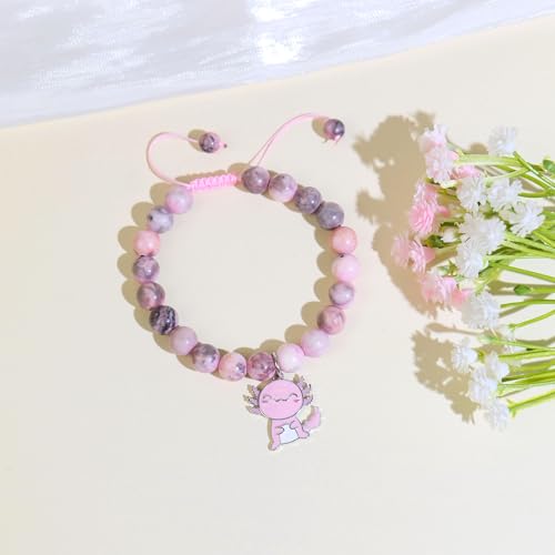 Image of Axolotl Gifts for Axolotl Lovers Birthday Gift Axolotl Necklace Bracelet Kawaii Jewelry for Who Loved Axolotl Easter Basket Stuffers