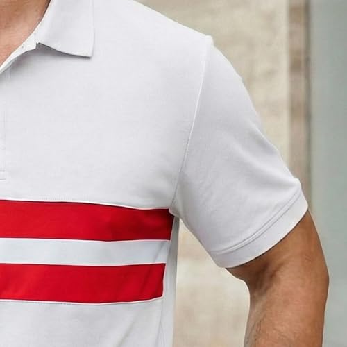 Image of Men's Polyster Stretchable Polo T-Shirts Half Sleeves Regular Fit T-Shirt for Everyday Wear