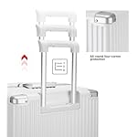 feilario 30in Super Large Captain Aluminum Frame Hardside Spinner Wheels Luggage, Removable Wheels Zipperless Checked Suitcase with Cup Holder/Phone Holder - Image 5