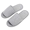 XINCHIA Portable Travel Slippers Foldable Open Toes Sandals Non-Disposable Cotton Hotel Spa Slippers Guest Room Unisex Indoor House Floor Footwear Anti-skid Business Travel Trip Flight Shoes Footwear #1