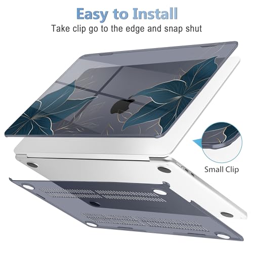 Image of Mektron Case for 2026 MacBook Air 13-inch M5 Laptop A3449 with 13.6-inch Liquid Retina Display, 2025 2024 2022 M4 /M3 /M2 MacBook Air 13 inch Hard Shell Cover, Fit Model A3240 A3113 A2681, Floral C348