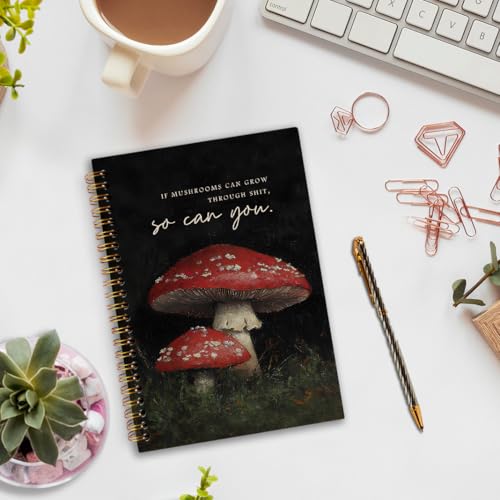 Carnet à spirale amusant champignons, un cadeau idéal pour carnet de notes