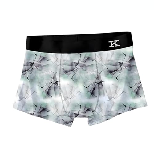 Image of Kinu Men's Comfortable Boxer Briefs Printed Design Ultra Soft Stretch Trunks Breathable Moisture-Wicking Underwear for Daily Comfort - Combo of 4