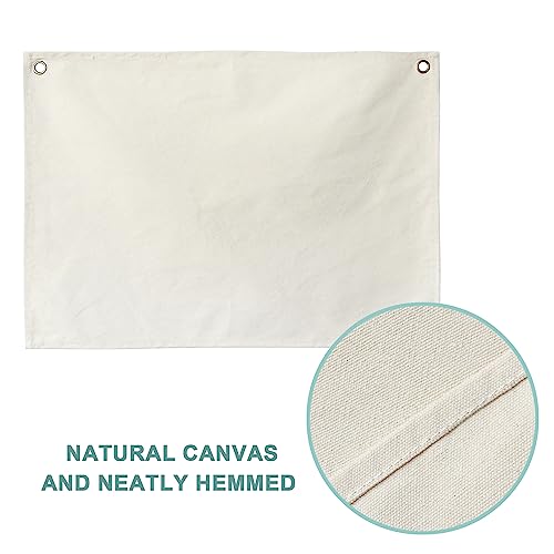 Canvas Banner Wall Hanging Banner Flag for Nursery Teen Kids Room Decoration Boys Girls(Blank) - Thumbnail 3