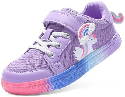 DREAM PAIRS Girls Shoes Toddler Sneakers Rainbow Storybook Casual...