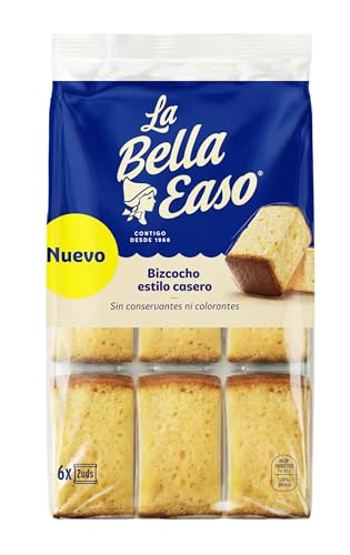 La Bella Easo – Bizcocho Clásico a Trozos, envasado individualmente para mayor frescura. 280 g. Sin colorantes ni conservantes