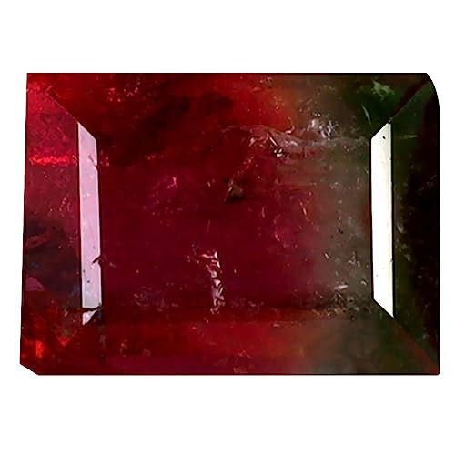 Tourmaline pastèque de 1.12 ct et pierre précieuse octogone 7x5mm du Mozambique