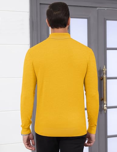 CRYSULLY Men's Turtleneck Sweaters Long Sleeve Knitted Lightweight Casual Pullover Sweater Fall Winter Spring3
