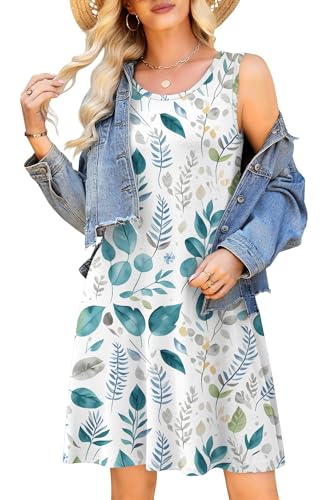Image of WEACZZY Women Summer Casual Swing T Shirt Dresses Beach Cover up Loose Dress