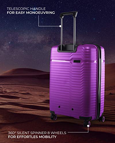 Image of Nasher Miles Sahara Hard-Sided Polypropylene Check-in Luggage Purple 28 inch |75cm Trolley Bag