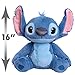 Disney Stitch Live-Action 13-inch Large Plush Stuffed Animal, Soft Toy for Kids, Blue, Alien, Toy for Fans, Girls, Boys, Kids, Ages 2 and Up by Just Play, Kids Toys for Ages 2 Up by Just Play