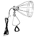 Simple Deluxe Clamp Lamp Light with Steel Cage Wire Grillup to 250W E26 Socket (No Bulb Included) 6' Cord Ul Listed, Silver