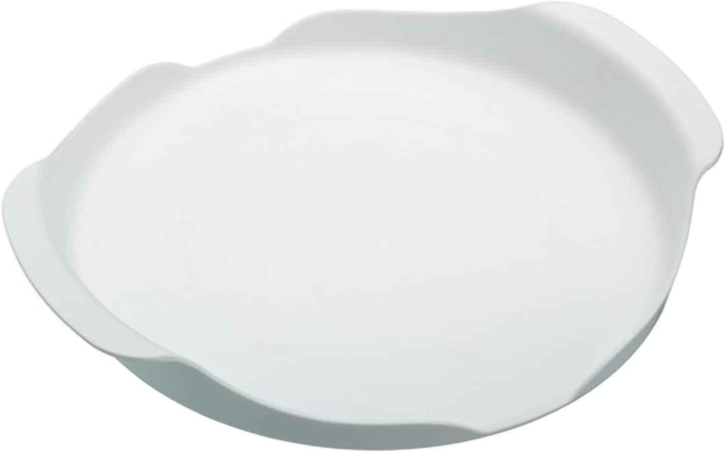 KitchenCraft Microwave Tray with Handles, Plastic, White, 23 cm