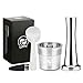 I Cafilas - Capsule da caffè riutilizzabili in acciaio inox ricaricabili per macchine da caffè illy iperEspresso X9 X8 X7.1 Y5 Y1.1 + 1 misurino + 1 pennellino Capsule + caffè.