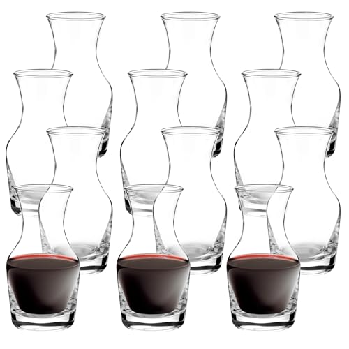 Jarsoph Set of 12 Single Serving Wine Carafe Individual Glass