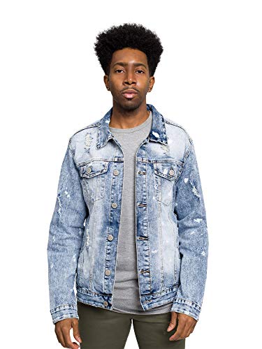 Image of VICTORIOUS Men's Distressed Denim Jacket