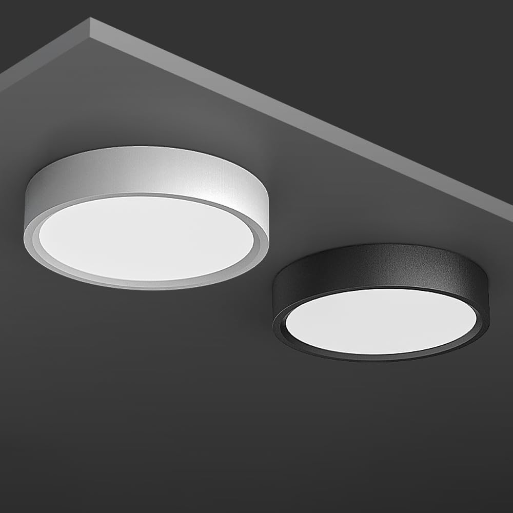 Zawieszenie LED 5,5 cala 24 W Disk LED Światła Nowoczesne Wnętrze Ultra-Cienkie Downlights Czarne wpuszczane Sufitowe Downlight okrągłe aluminiowe reflektory 6000 K Światło dzienne Nie Bądź