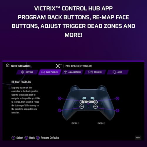 Image of PDP Victrix Pro BFG Wireless Controller for PS4 /PS5 /PC, Sony 3D Audio, Modular Back Buttons /Clutch Triggers /Joystick, Call of Duty Midnight Mask