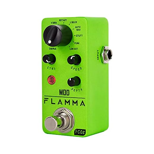 FLAMMA FC05 Mini Modulation Pedal with Chorus Flanger Tremolo Phaser Vibrato Rotary Liquid Autowah Stutter Ring LowBit