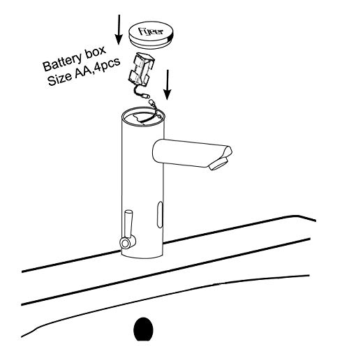 Fyeer Automatic Electronic Sensor Touchless Faucet, Motion Activated Hands-Free Bathroom Vessel Sink Tap, Temperature Adjustable Knob, Hot And Cold Mixer, Chrome Polished Finish… #TOP6