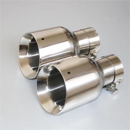 Tubo de escape universal para coche con cola de acero inoxidable entrada 51mm salida 89mm 4