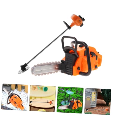 PAMINGONO 2 Stücke Kettensäge Modell Miniatur Kettensäge Spielzeug Garten Ornamente Im Freien Für Mini Prop