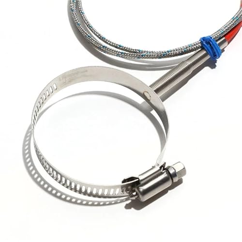 Sensor de temperatura tipo K con abrazadera ajustable de 21-44mm y cable de 2M 5
