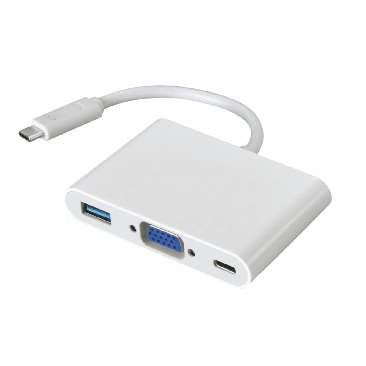 212 Main USB Type-C Male to VGA USB Type-C & USB 3.0 A Adapter White