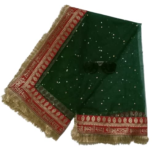 Dupatta vert de mariage pour cérémonie et henné traditionnel