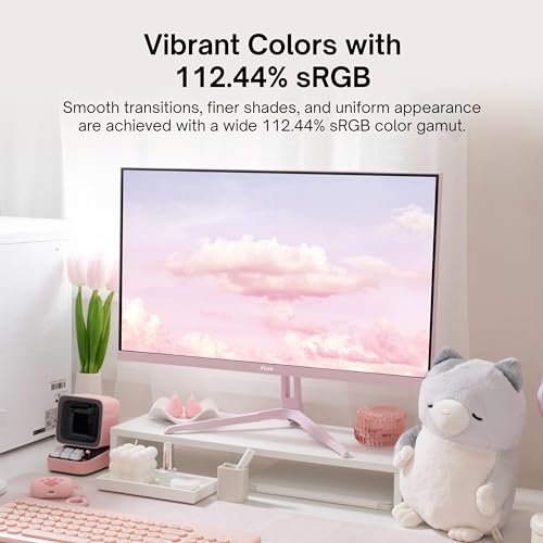Image of Pixio PX248 Wave Pink 24 inch 200Hz Refresh Rate FHD 1080p Resolution Fast IPS Panel 1ms GTG Response Time Built-in Speakers Gaming Monitor with Adaptive Sync