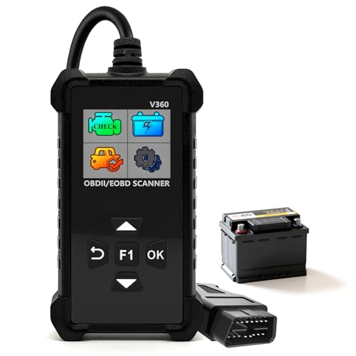 JUTA V360 OBD2 Scanner with Battery Analysis Universal Car Engine Fault Code Reader CAN Diagnostic Scan Tool for All OBD-II Protocol Cars